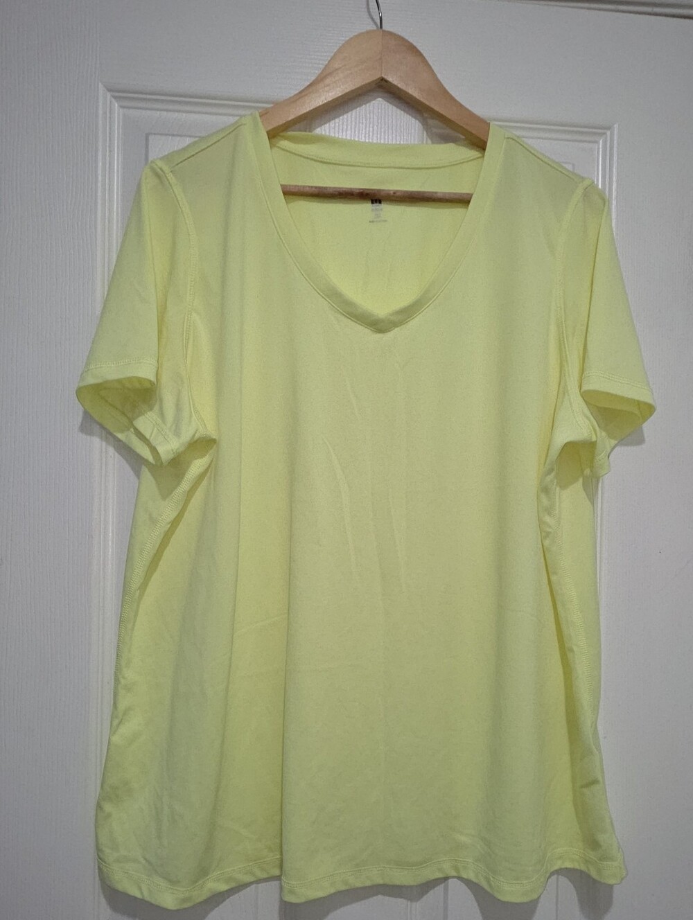 Ideology Women's Short Sleeve V-Neck Top - Bright Yellow